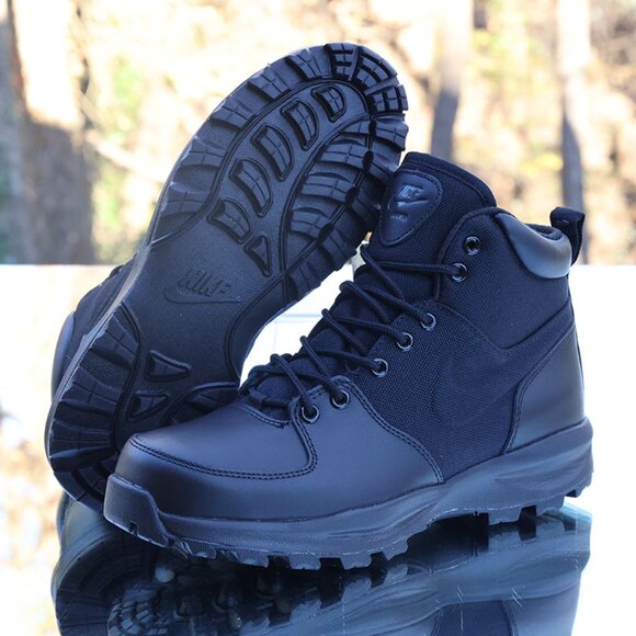 Nike Manoa ACG Black Leather Textile Boots - Picture 2 of 13